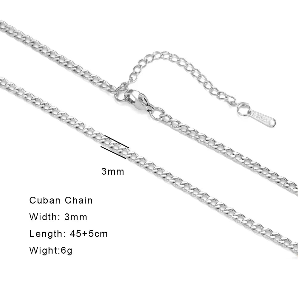 EUEAVAN 1pc Stainless Steel Chain Necklace for Women Basic Gold Color Paperclip Link Cuban Twisted Snake Chain Fashion Jewelry