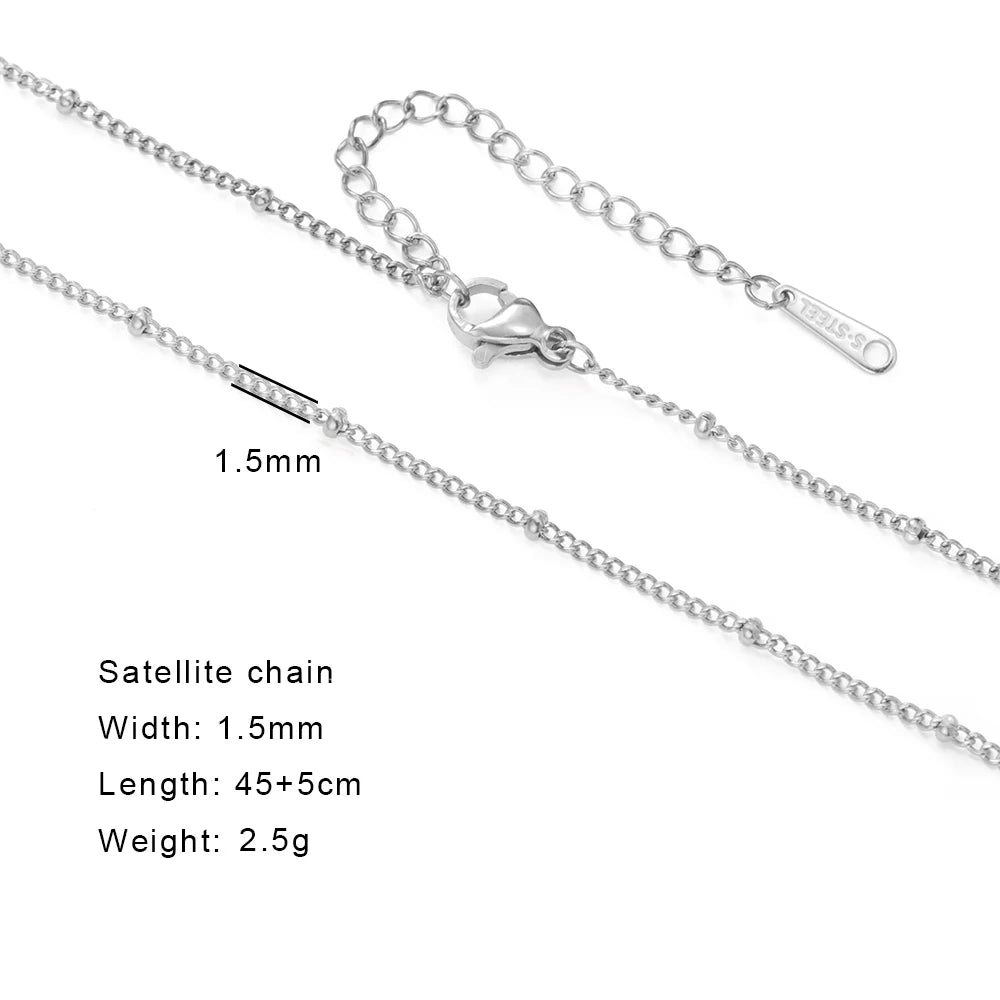EUEAVAN 1pc Stainless Steel Chain Necklace for Women Basic Gold Color Paperclip Link Cuban Twisted Snake Chain Fashion Jewelry